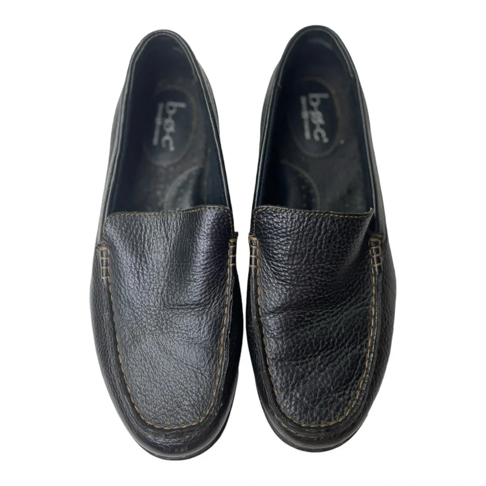 BOC Born Concept Men’s Black Leather Slip On Loafers